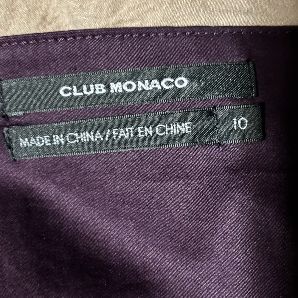 Club Monaco Red purple Pleated Halter midi dress silk size 10 - Picture 12 of 16